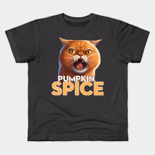 Pumpkin Spice Kitty Kids T-Shirt